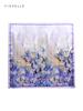 Purple flowers 100% natural real silk satin scarves small square scarf  hijab shawl luxury gift 50cm women wrap neckerchief