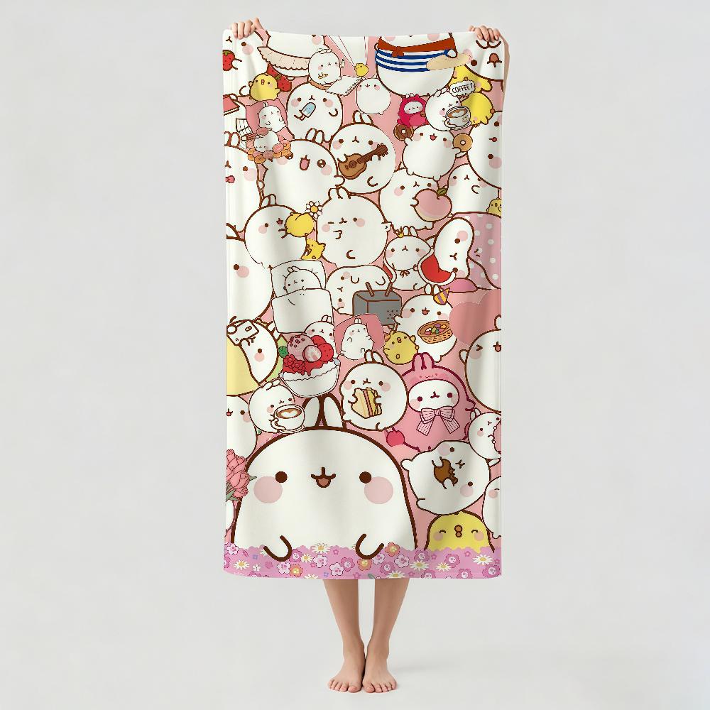 Cartoon cute M-MolangS Towel Drying Bath Towel Applicable To Light Swimming Camping Yoga Beach Out