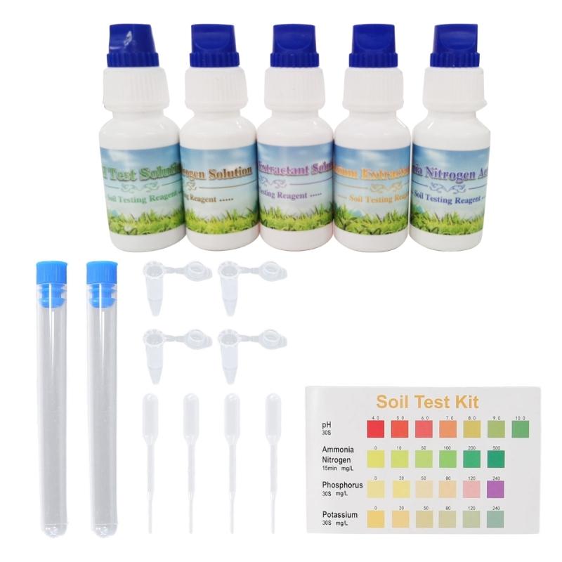 

Soil Test Set, Nitrogen Potassium Measuring Soil Test Set with Accurate Reagent to Test Soil for Farm 1