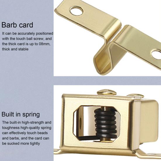 4Pcs Sturdy Door Bead Lock Fine Workmanship Corrosion-resistant Door Hardware Two-wheel Touch Beads Lock Wardrobe