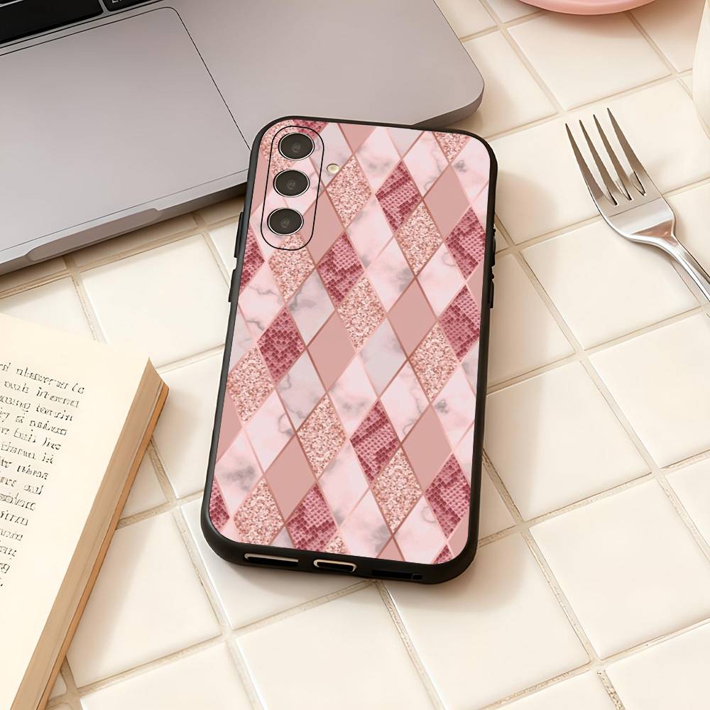 Marbled Pattern For Samsung Galaxy S25 S24 S23 Ultra S22 S21 Plus S20 Black Soft Silicone Protective Case
