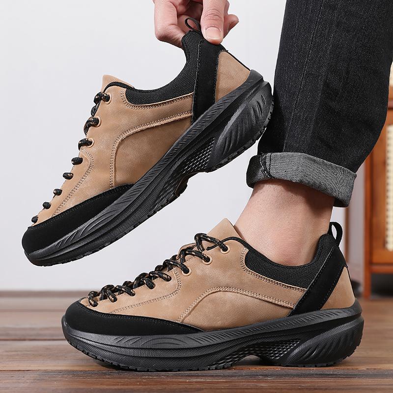 Men Wide Suede Hiking Shoes Non Slip Wear Resistant Low Top Mountain Climbing Sneakers Eco Friendly Zero Drop Running Shoesr