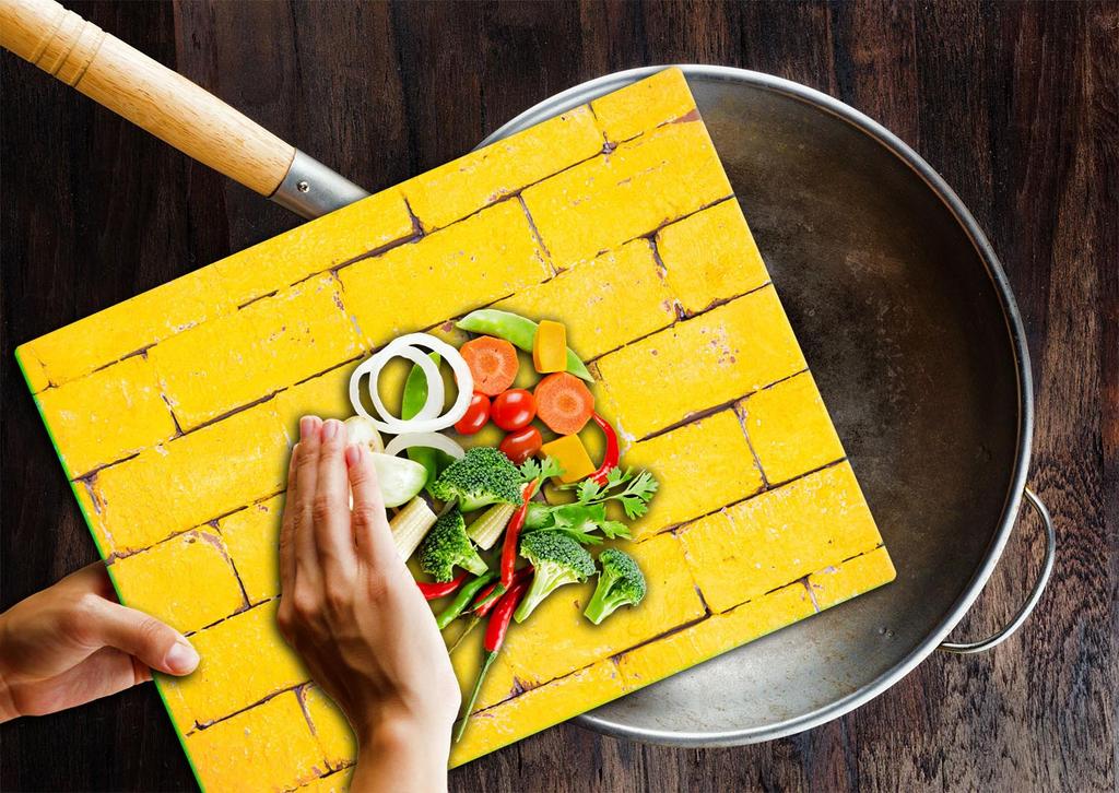 GLASS PLATE CUTTING BOARD 52x40 BRICK