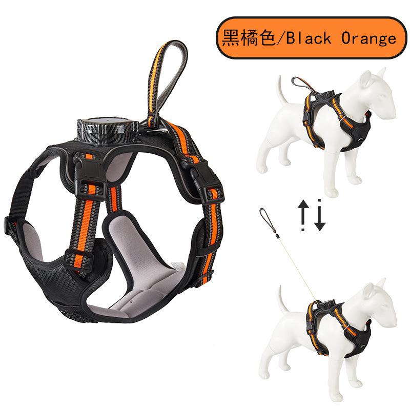 New explosion-proof retractable traction dog with pet chest strap integrated wear automatic traction rope pet vest