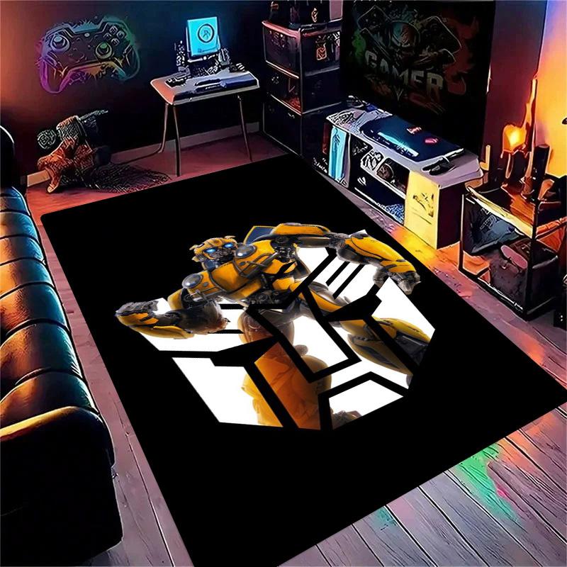 Cartoon T-Transformers Autobots 3D Bathroom Absorbent Rugs Anti-Slip Mat Home Decor Supplies Carpet Home Kitchen Floor Mats