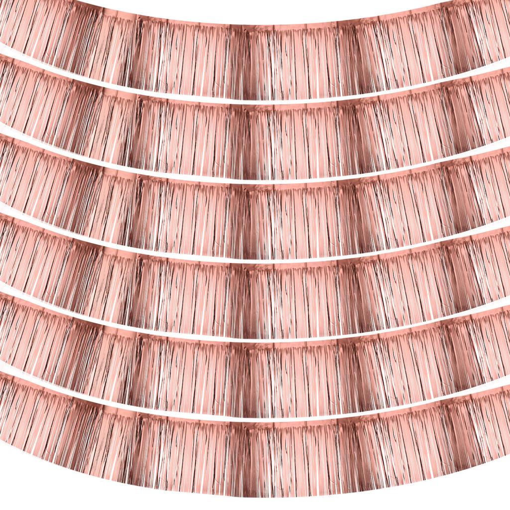 3/4/6pcs Foil Fringe Garland 10 Feet Metallic Tinsel Streamers Fringe Banner Wall Hanging Curtain Backdrop for Decoration