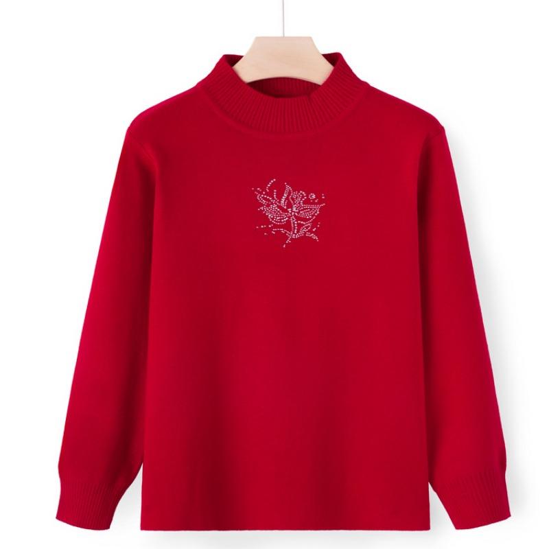 Middle-aged and Elderly Mothers Wear Autumn Mother-in-law Knitted Sweater Two-piece Set Grandma Cape Jacket the Elderly Set Cardigan