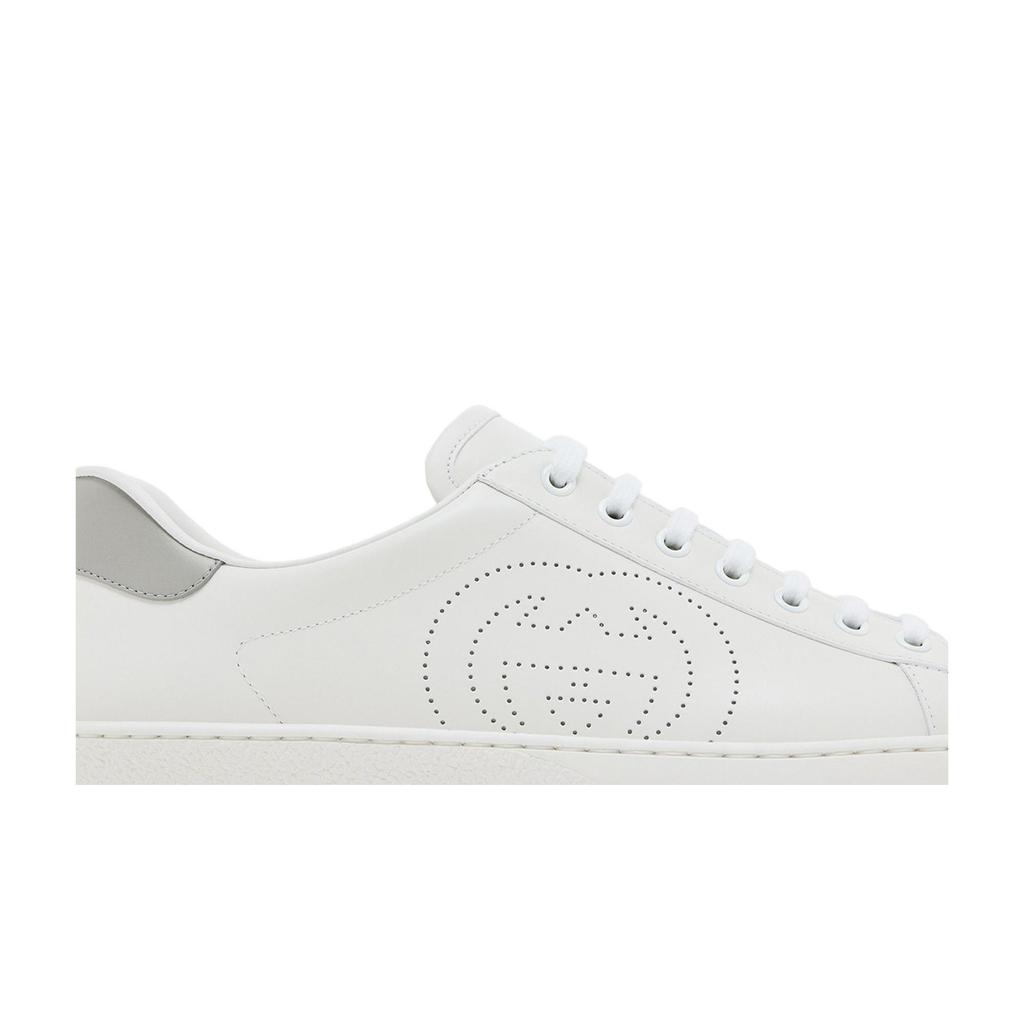 Gucci Donna Ace 'G Intrecciate - Bianco Grigio' (taglie da donna) Scarpe da Skate Bianche / Grigie 598527 AYO70 9094