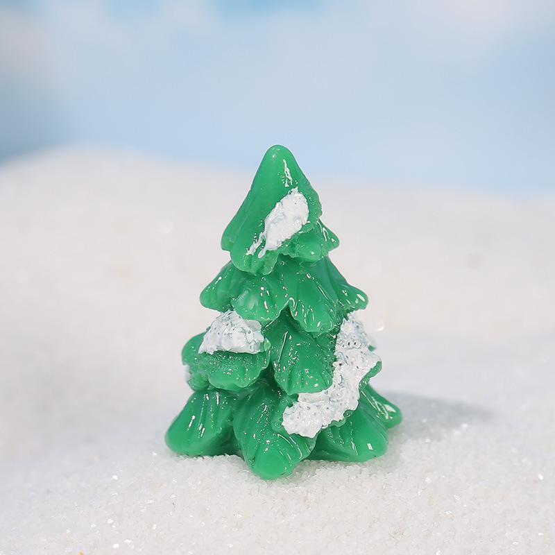 Christmas Snowman and Santa Micro Landscape Ornaments