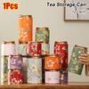 1Pcs Green Black Empty Tea Can 10/19cm Tinplate Storage Can New Tea Sealed Jar