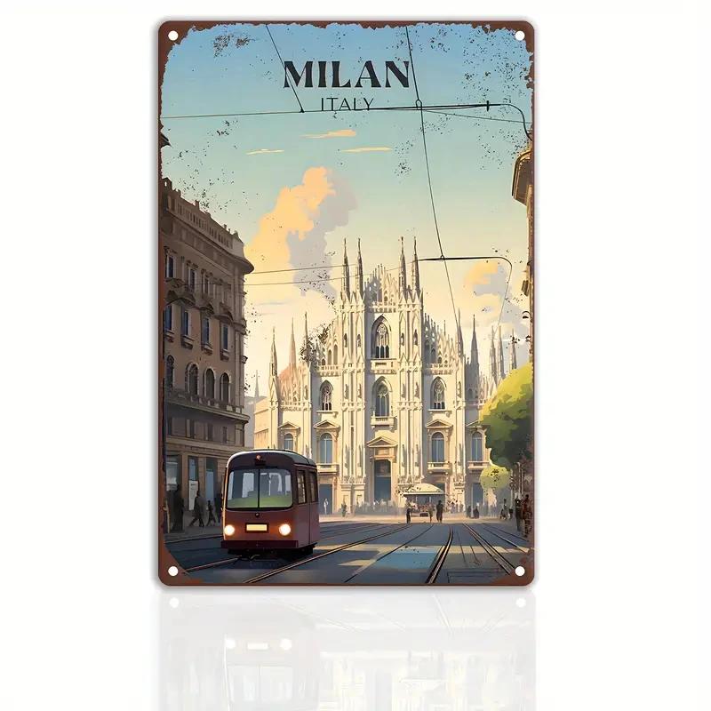 Vintage Travel The World Metal Sign MALAGA CROATIA FLORIDA Retro Poster Home Bar Room Pub Cafe Hotel Club Wall Decor Gift