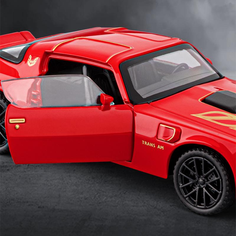 1:32 Firebird Alloy Muscle Sports Car Model Diecast Metal Racing Vehicle Car Model Sound and Light Simulation Childrens Toy Gift
