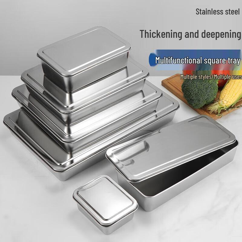 Japanese Style 316 Stainless Steel Rectangular Baking Tray