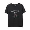 Simple commuter pullover round neck embroidered T-shirt women's spring new fat mm loose meat top 142081