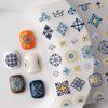 T New 5D Bohemian Ethnic Style Nail Art Sticker Relief Three-dimensional Painted Print Small Pattern Glue Nail