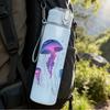 1PC Group Jellyfish Ocean Print 750ml Color Plastic Sports Water Bottle Leakproof Flip Straw Lid Suitable for Sports Office Home Use