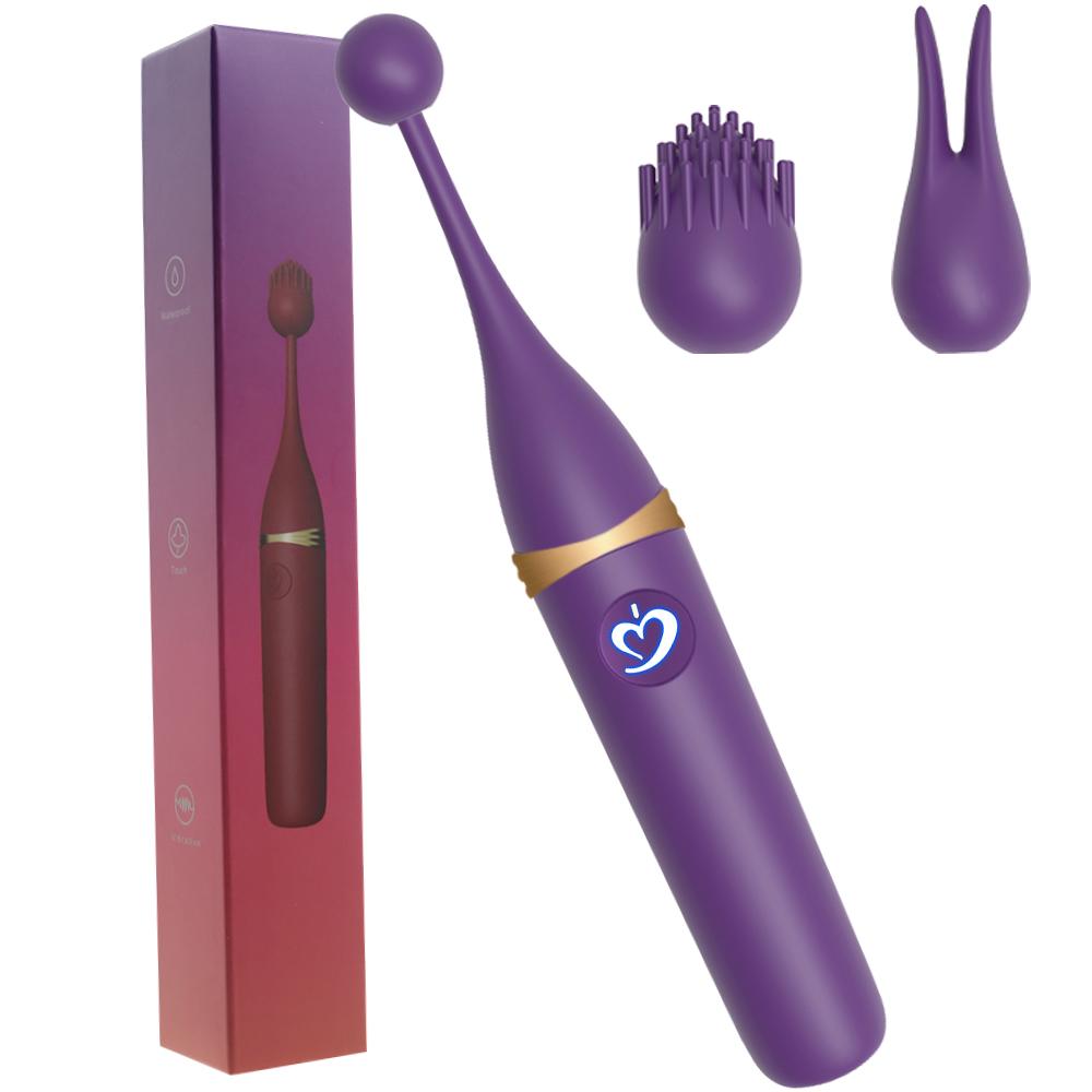 Premium 10-Speed G-Spot & Clitoral Silicone Vibrator with 3 Heads – Waterproof Rechargeable Female Masturbation Toy for Adults