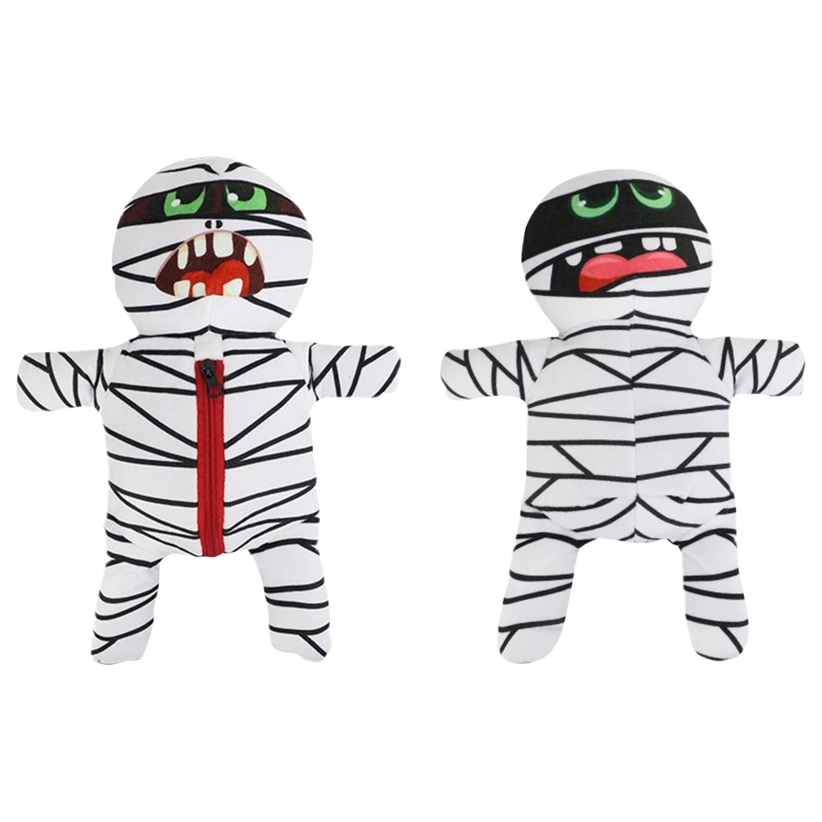 

9 в 1 плюшевая игрушка-пищалка для собак «Мумия» с 8 игрушками в форме органов для маленьких и средних собак