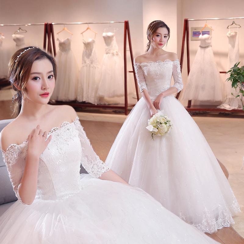 thin lace wedding dress