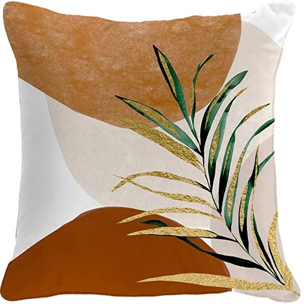 New Nordic Green Plant Printed Pillow Case Sofa Pillow Leaf Series Decorative Pillow Linen