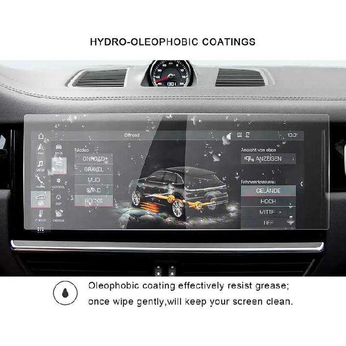 For     Porsche Cayenne 12.3Inch Display Navigation center Screen Protector TEMPERED GLASS Screen Guard