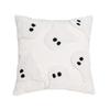 Spooky Halloween Pumpkin Embroidered Throw Pillow Covers Fluffy Looped Pumpkin Ghost Pattern Pillow Cover Pillowcase with Zipper