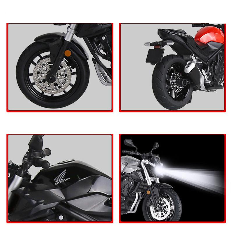 Nový 1/12 Honda CB400F Slitina Model Motocyklu Tlumiče Nesoucí Osvětlení Sběratelská Hračka Auto Dárek pro Dítě