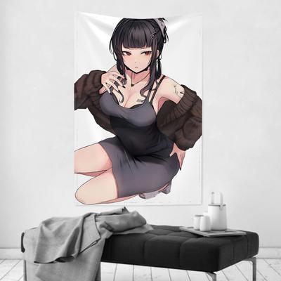 Anime Girl Tapestry Home Decoration Stylish Dark Aesthetic Wall Hanging Bedroom/Living Room Perfect For Otaku Decor Lovers