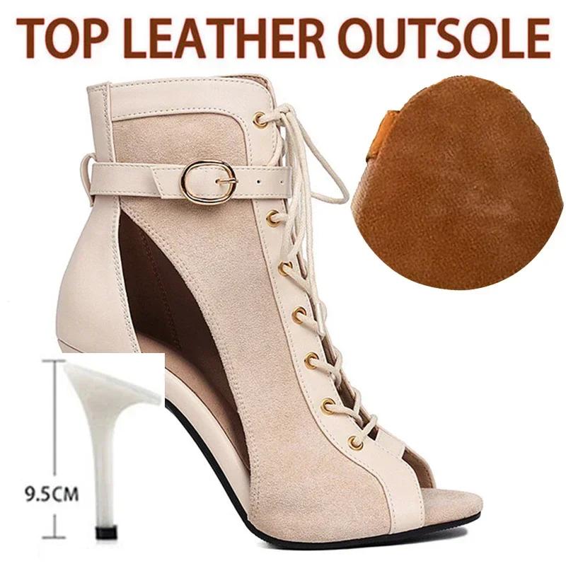 Syflyno 2024 Novos Saltos Altos Sensuais Femininos Macios Sapatos de Dança Jazz Femininos Dança Latina Ao Ar Livre Sapatos de Salto Alto Sensuais Plus Size