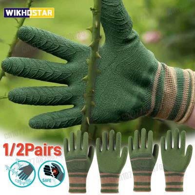 1/2 Paar Gartenhandschuhe Dornenfest Rosenbeschneidung Gartenhandschuh Schutzhandschuh Rosenhandschuhe für Kaktus Rose und Brombeere
