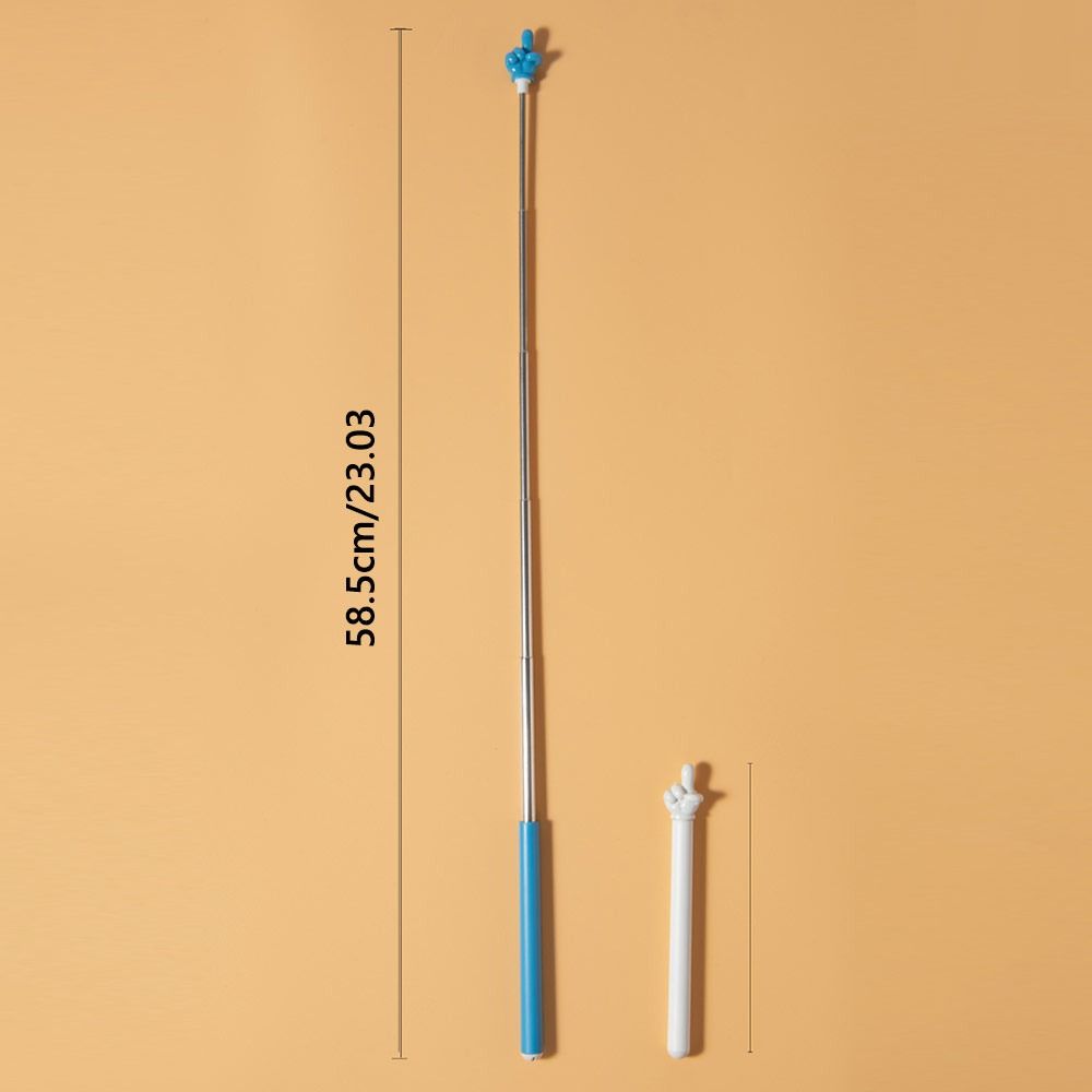 Stainless Steel Teaching Pointer Finger Design Writable Finger Reading Sticks Telescopic Rod Whiteboard Hand Pointer Students