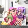 1Pc Purple Hair Hunter Blanket For Couch Bed Plush Cozy Fuzzy Blanket Super Soft Warm Blankets For Fall And Winter 0918206