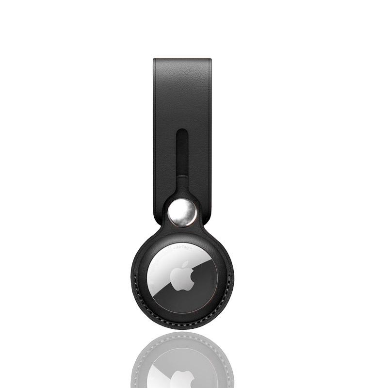 Apple AirTag Pet Tracker Protective Case with PU Leather and Finger Ring Buckle for Elderly - Anti-Lost Device