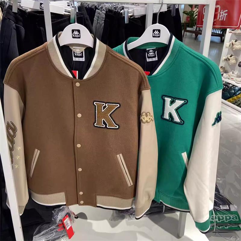 KAPPA Men's and Women's Sports and Leisure Jacket, Baseball Shirt