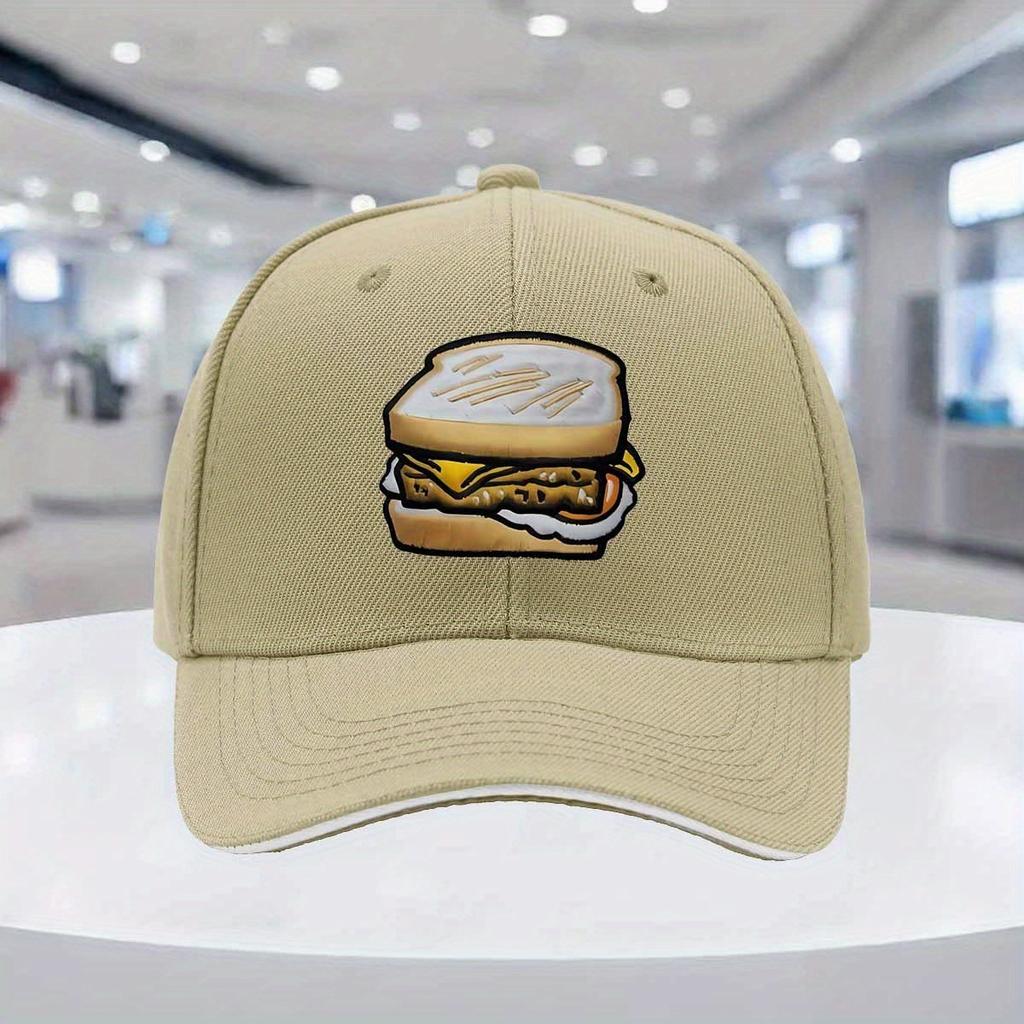 Biscuit Sandwich Graphic Baseball Cap Polyester Adjustable Outdoor Unisex Adult Hat