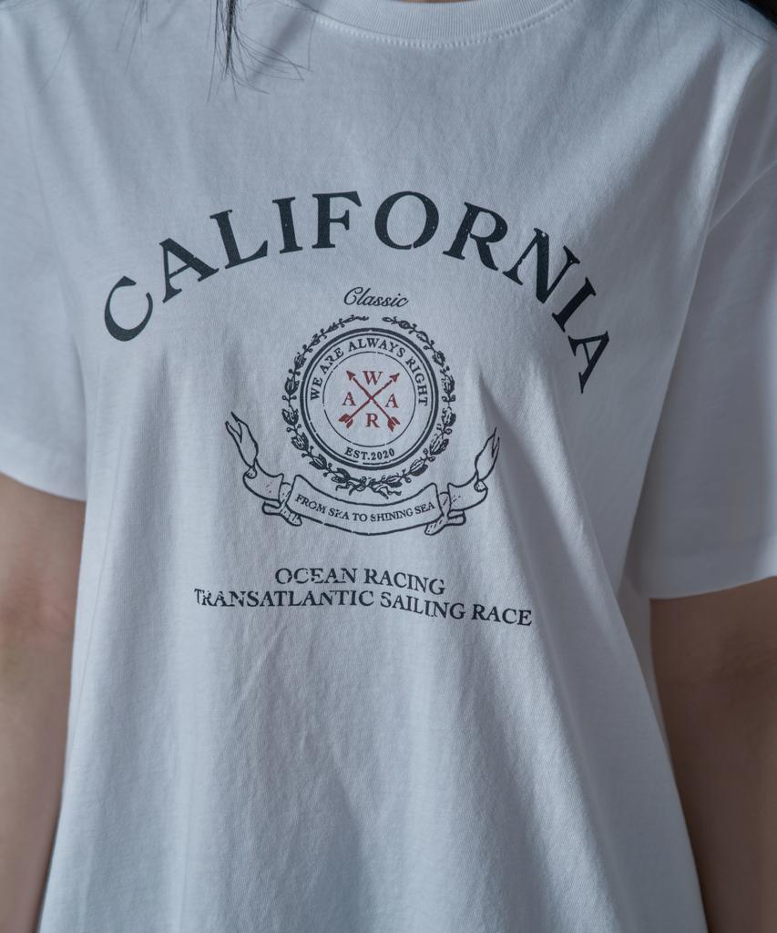 WAARFORWOMAN Wt-69 California Short Sleeve T-Shirt_White
