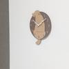 Stylish Wooden Pendulum Clock Featuring a Golden Retriever Dog. Silent, Perfect for Bedrooms, Bedrooms, or Any Room.