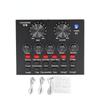 V8 Audio Mixer USB External Sound Cardof Headset Microphone Live Broadcast Sound Card for Mobile Phone Computer Sound Card