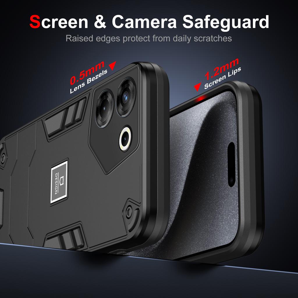 2 In 1 Armor Shockproof Phone Case For TECNO CAMON 20 19 PRO 4G 19Pro 5G 19Neo Soft TPU Frame Hard Plastic Protective Back Cover