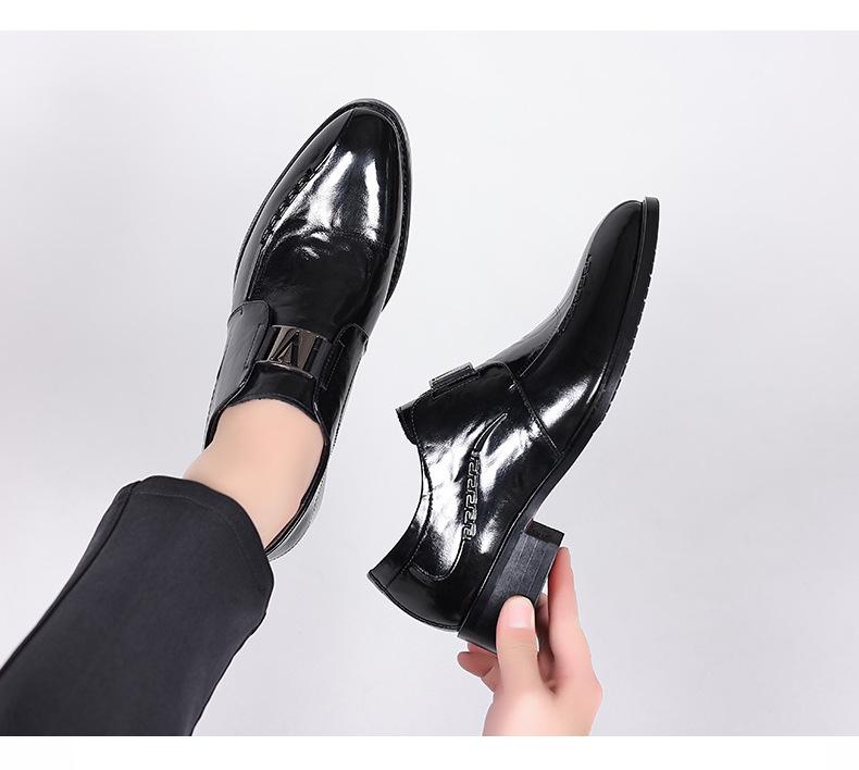 Men's Genuine Cowhide Leather Slip-on Shoes - Breathable, British Style, Formal/Casual