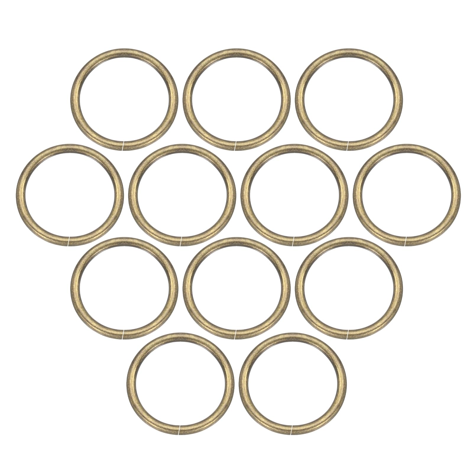 

32pcs O Ring Buckles Inner Diameter Thickness Zinc Alloy Opening O Ring Clasp Clips Craft Key Ring Bag Strap Belt DIY Accessories Bronze [uxcell]