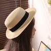 Sunshade Flat Tops Cap French Style Sun Hat Ins Straw Hat  Men and Women