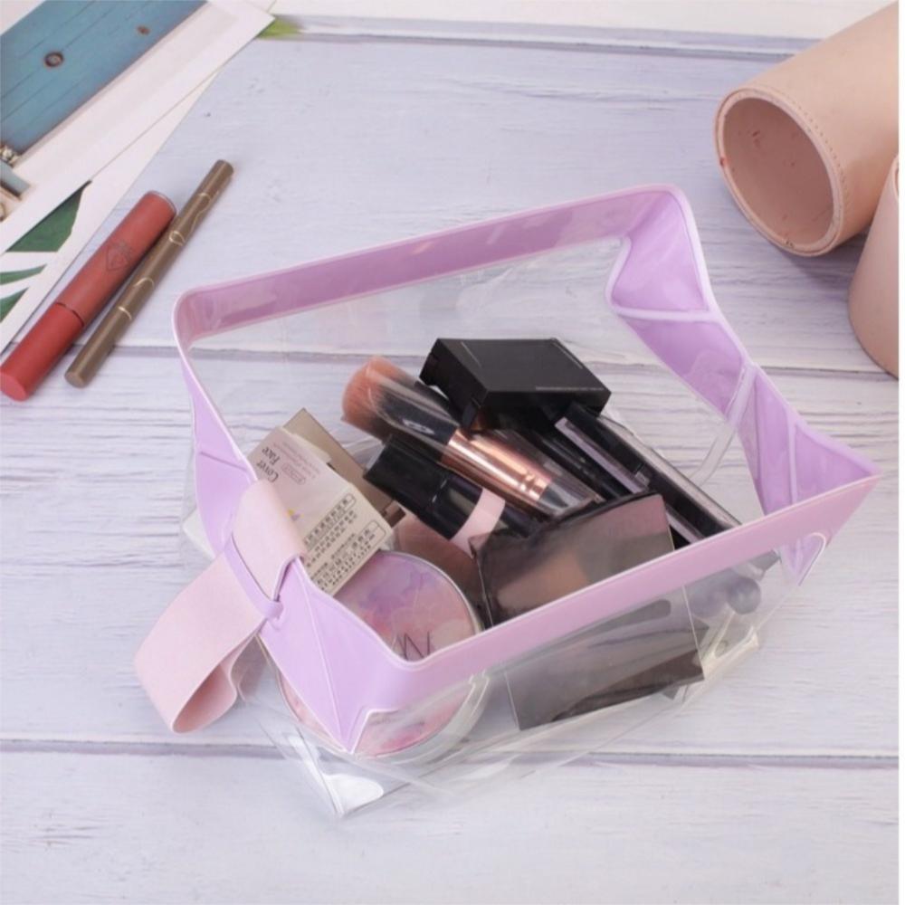 Clear Toiletry Bags with Magnetic Closure PVC Makeup Bag Leak-proof Large Capacity Cosmetic Pouch for Women Men Traveling
