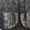 Vintage Schwarze bestickte Weste mit Knopf Chinesischer Stil Stickerei Ärmellose Jacke