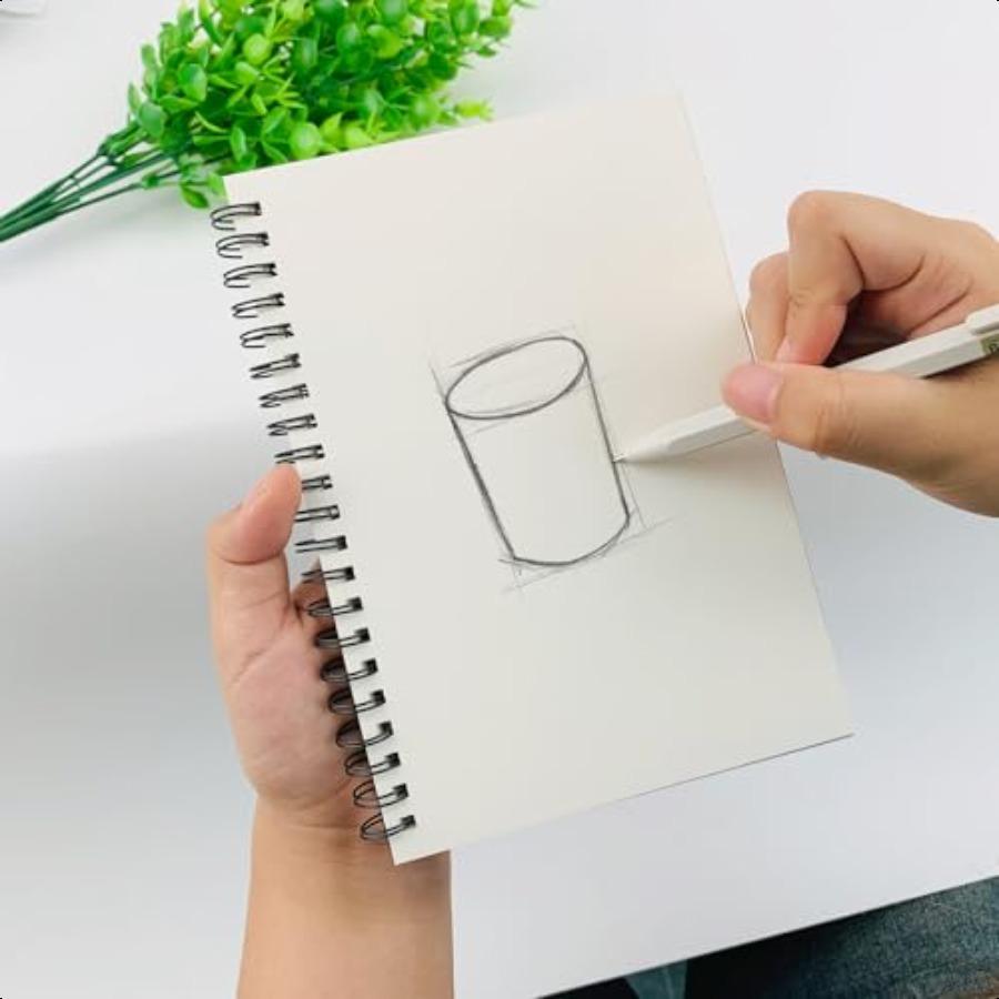 

Блокнот на спирали 1 шт. Мягкая обложка Книга для эскизов 100 страниц 50 листов 7,5 дюйма x 5,1 дюйма Черный United States