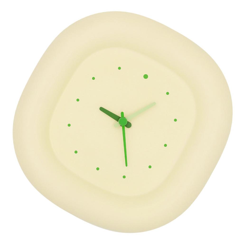 Bubble Desk Clock Quiet Movements Creamy Yellow Creative Wall Clock for Home Office Study Room Decoration Accessories