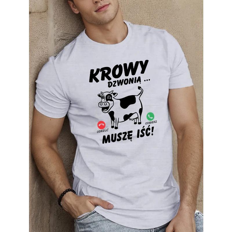 Европейский Размер Веселая Польская Мужская Футболка с Коротким Рукавом Летняя Футболка Топ S