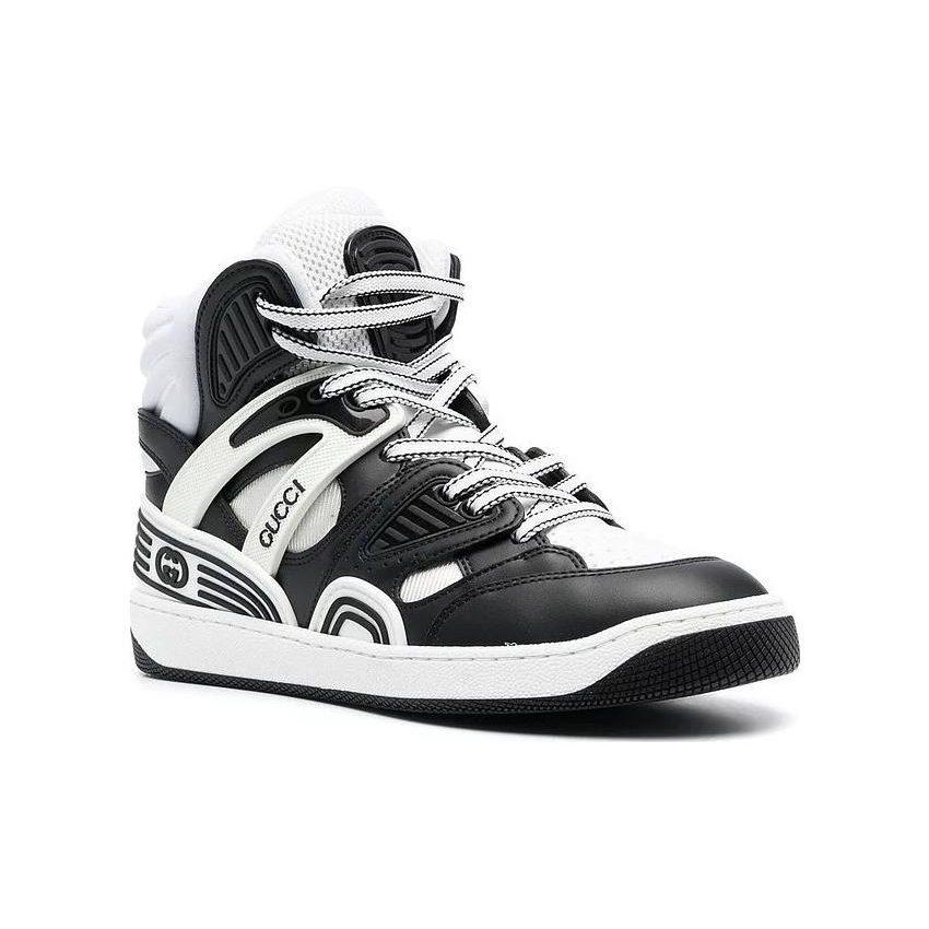 Gucci Wmns Basket High 'Black White' Women's 676094 2SH80 1064