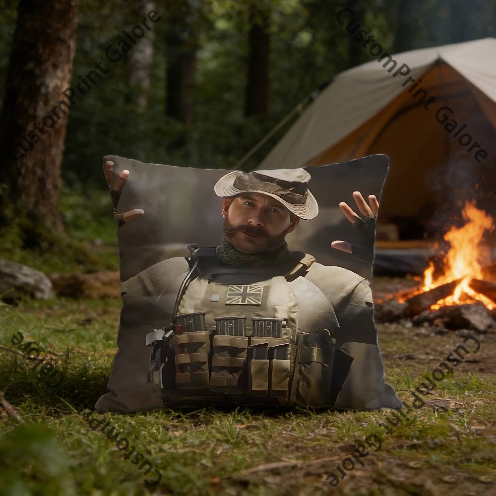 

Captain JJohn PPrice Pillow Cover Polyester Square Cushion Case 45 cm Decorative for Home Couch Bed Car Decor 30x30 cm