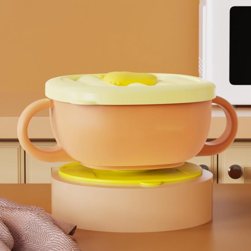 Toddler Suction Cup Bowls with Lids Prevent